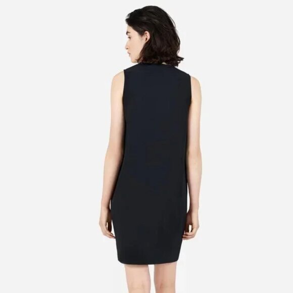Everlane The Japanese GoWeave Sleeveless V-Neck Dress Black Base - Size 8 - Picture 3 of 4